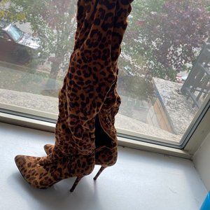 Thigh High Leopard Boots